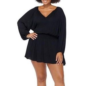 Raisins Curve Cover-Up Dress Black Rayon, 3X